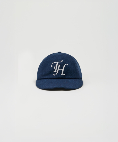 WOOL BLEND TH APPLIQUE LOGO DEEP-FIT 6-PANEL CAP_NAVY