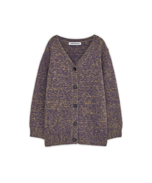 Mohair Blended Overfit Cardigan, PURPLE