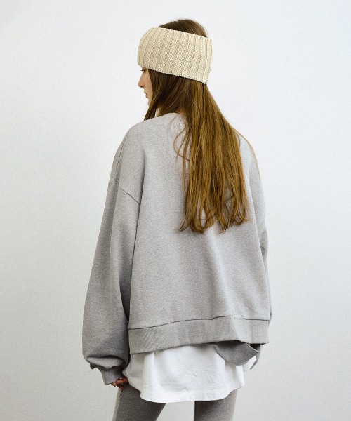 BENJI CUT SWEATSHIRT (MELANGE GRAY)