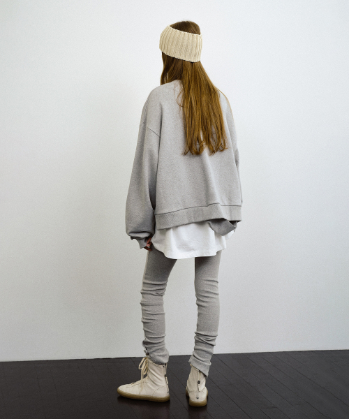 BENJI CUT SWEATSHIRT (MELANGE GRAY)