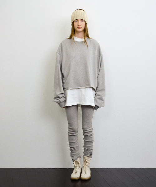 BENJI CUT SWEATSHIRT (MELANGE GRAY)