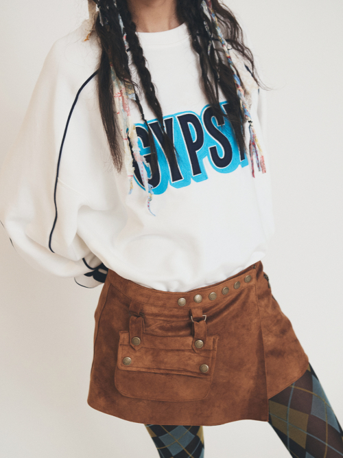 GYPSY PIPING SWEATSHIRT WHITE
