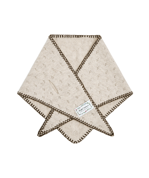 LACE KNIT TRIANGLE SCARF - 3 colors