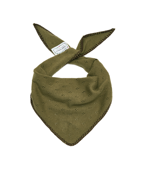 LACE KNIT TRIANGLE SCARF - 3 colors