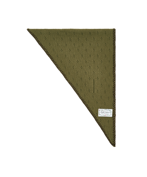 LACE KNIT TRIANGLE SCARF - 3 colors