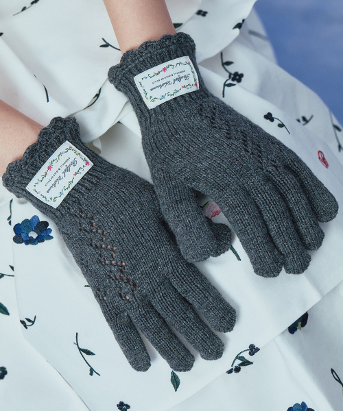 LACE KNIT GLOVES - 3 colors