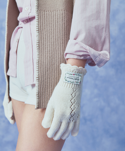 LACE KNIT GLOVES - 3 colors