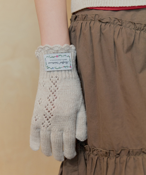 LACE KNIT GLOVES - 3 colors