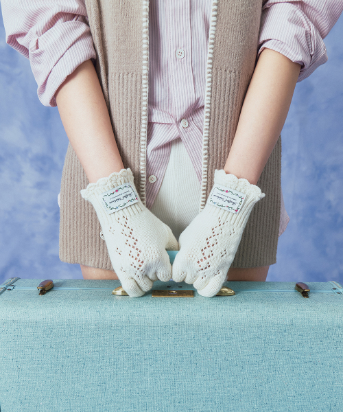 LACE KNIT GLOVES - 3 colors