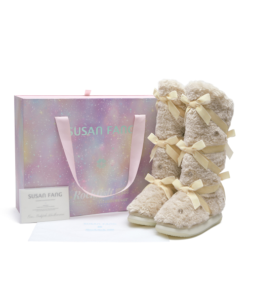[X SUSAN FANG] FURRY LONG BOOTS - 2 colors