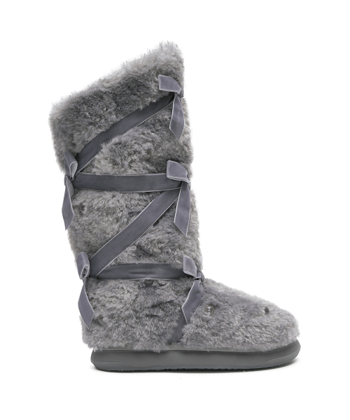 [X SUSAN FANG] FURRY LONG BOOTS - 2 colors