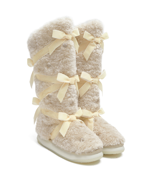 [X SUSAN FANG] FURRY LONG BOOTS - 2 colors