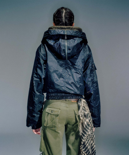 WOMEN PAPE N2B FLIGHT BOMBER JACKET BLACK