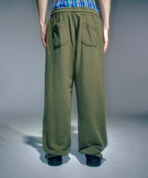 MEN WORKSHOP WASHING JOGGER PANTS KHAKI