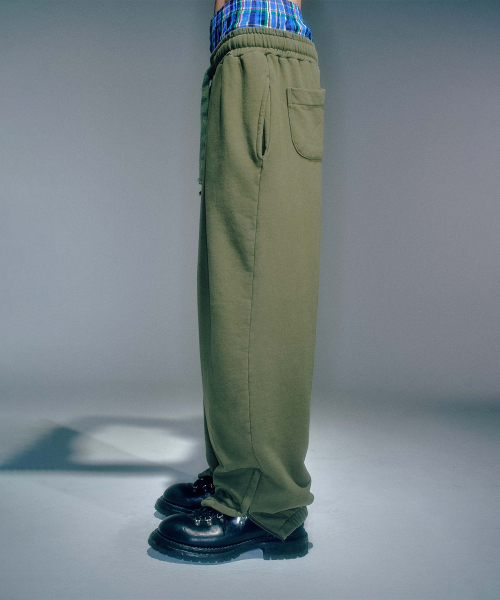 MEN WORKSHOP WASHING JOGGER PANTS KHAKI
