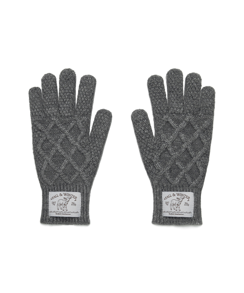 DIAMOND CABLE GLOVES - 4 colors