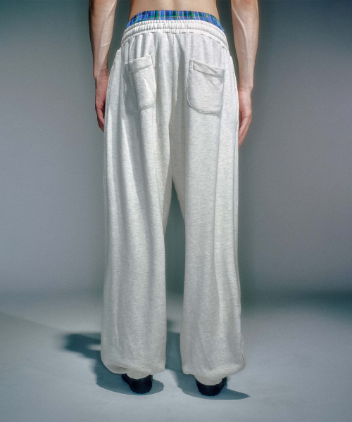 MEN WORKSHOP WASHING JOGGER PANTS OATMEAL