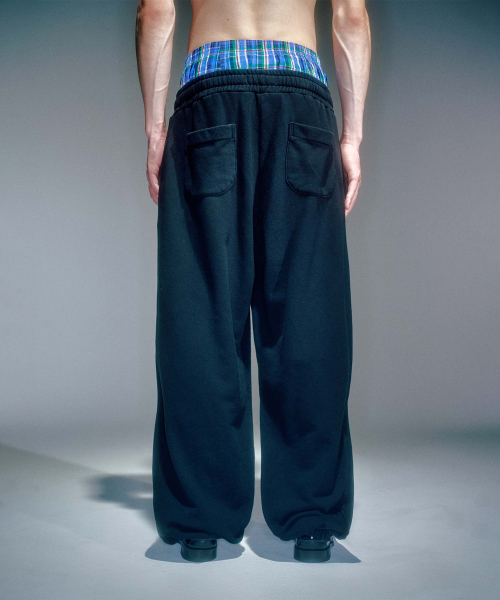 MEN WORKSHOP WASHING JOGGER PANTS BLACK