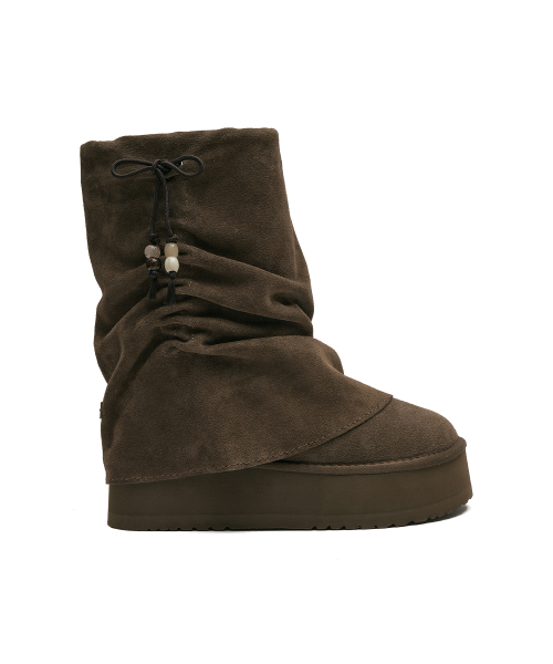 GATHERED MAXI FOLDED BOOTS MIDDLE - 2 colors