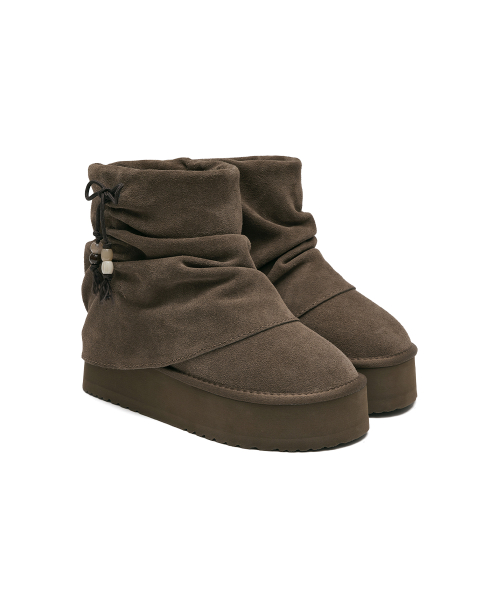 GATHERED MAXI FOLDED BOOTS SHORT - 2 colors