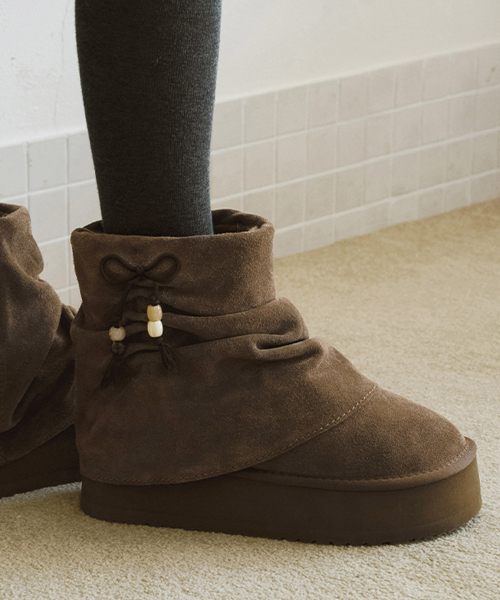 GATHERED MAXI FOLDED BOOTS SHORT - 2 colors