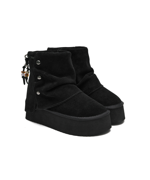 STUD MAXI FOLDED BOOTS SHORT - 2 colors