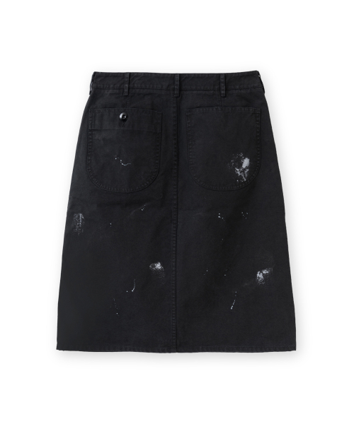 W Painted Skirt, Black
