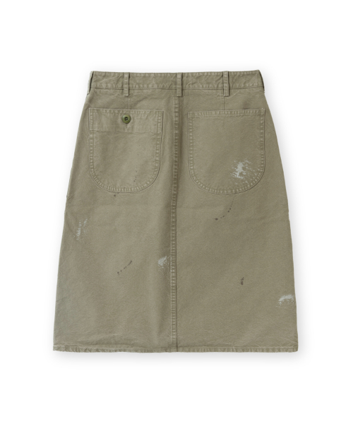 W Painted Skirt, Khaki