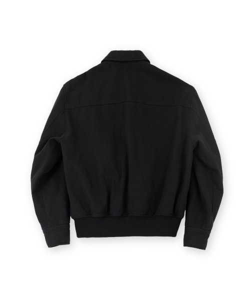 W Washed Blouson, Black