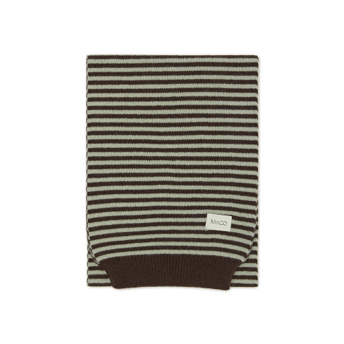 Stripe Knit muffler (mint choco)