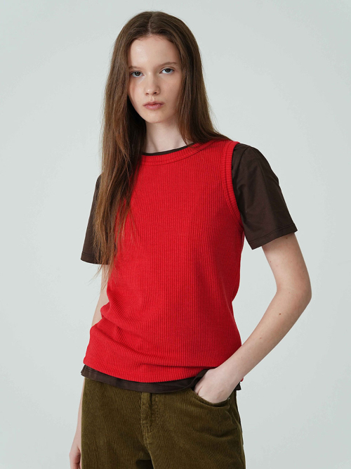Ribbed Sleeveless Top NEW5WE919