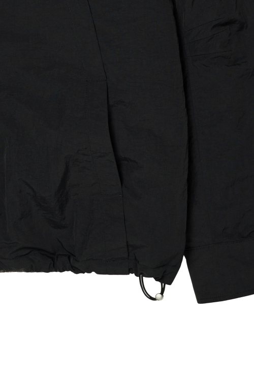 DEINET CHECK CONTRAST BOMBER JACKET IN BLACK