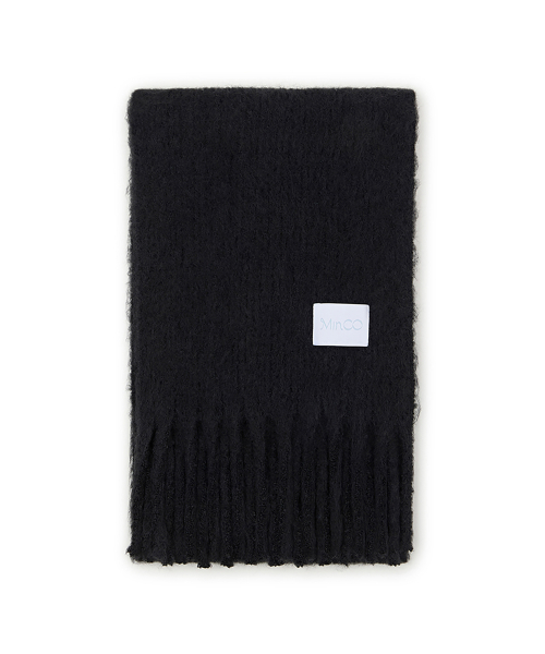 palette knit muffler (black)