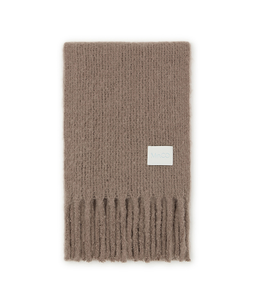 palette knit muffler (brown)