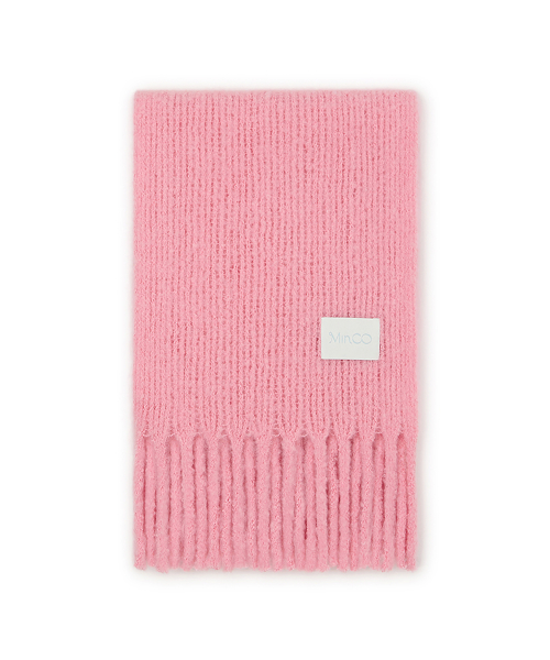 palette knit muffler (deep pink)