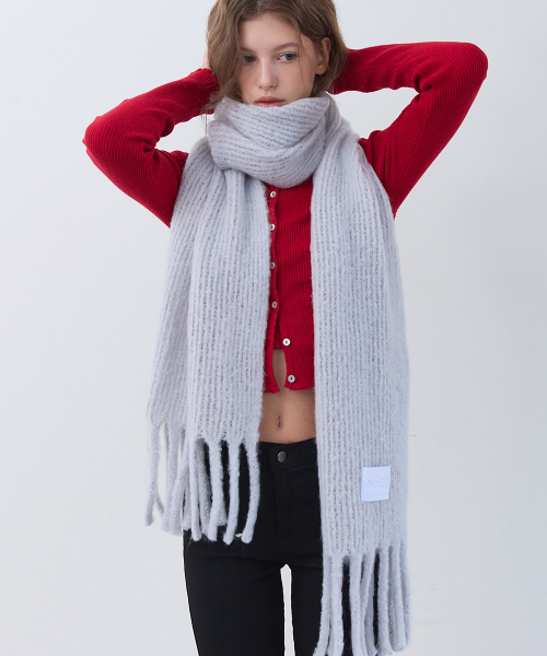 palette knit muffler (gray)