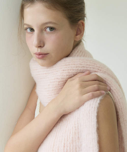 palette knit muffler (peach)