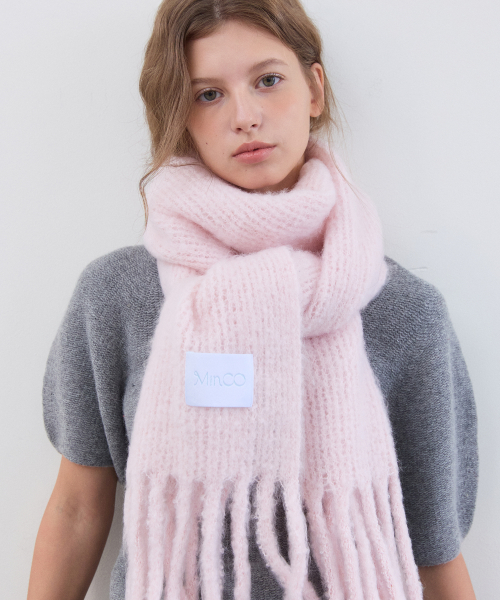palette knit muffler (pink)