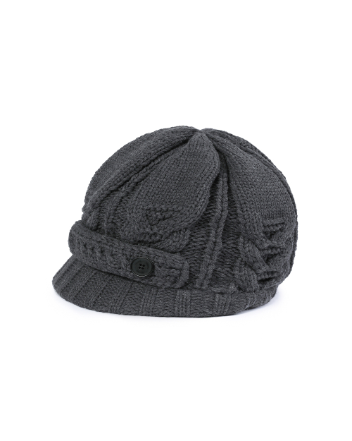 Cable knit beret GREY