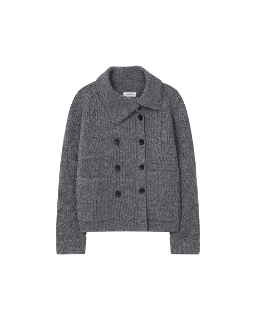 Double button bold knit GREY