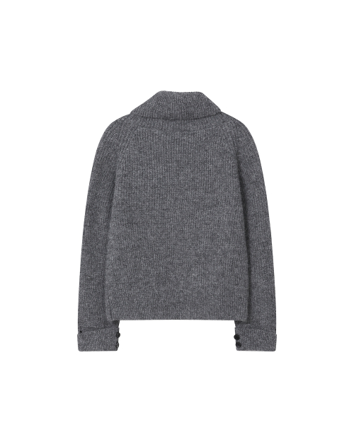 Double button bold knit GREY