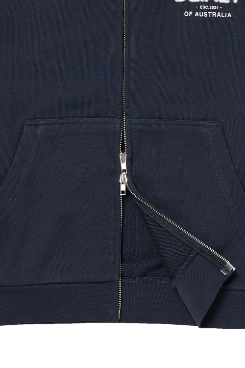 LOST IN SYDNEY ZIP-UP HOODIE IN NAVY
