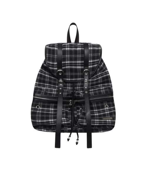 Double Belted Moto Backpack (CHECK)