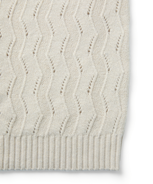 WAVY ZIP CARDIGAN (IVORY)