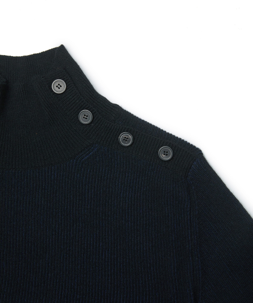 OBLIQUE TURTLENECK (BLACK)