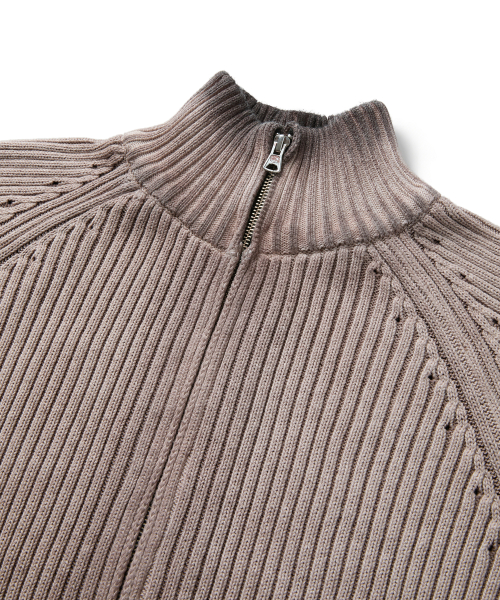 MUSK ZIP-UP KNIT (BROWN)