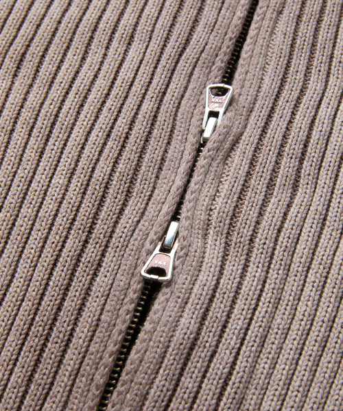 MUSK ZIP-UP KNIT (BROWN)