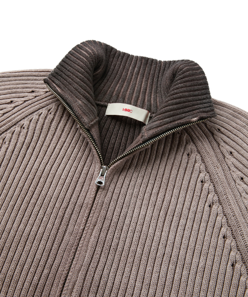 MUSK ZIP-UP KNIT (BROWN)