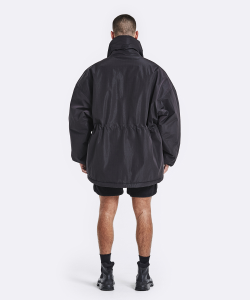 Shawl parka - black
