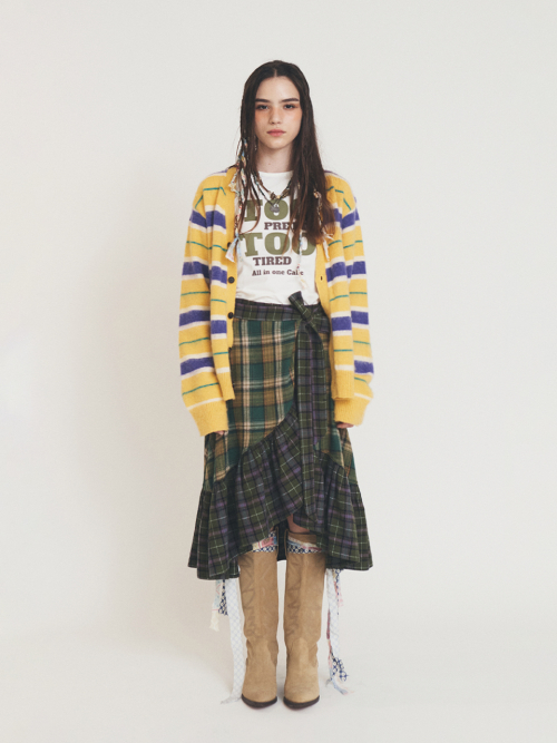 MULTI STRIPE CARDIGAN YELLOW